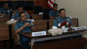 Danlantamal VI Makassar Mengikuti Acara FGD Efektifitas dan Efisiensi Kodal Armada secara Vicon