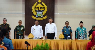 Danlantamal VI Makassar Hadiri Rapat Pemantapan Kesiapan Pelaksanaan Pilkada Serentak Tahun 2024 di Sulawesi Selatan