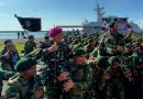 Danlantamal VI Makassar Sambut Satgas Pamtas RI-PNG Mobile Yonif 432/WSJ/3/3 Kostrad Wilayah Papua Di Dermaga Layang Lantamal VI